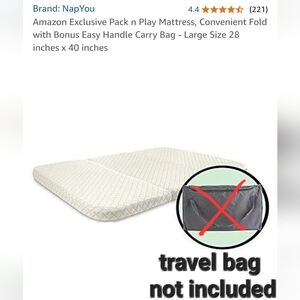 Trifold pack n play mattress